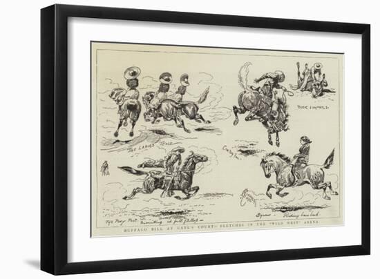 Buffalo Bill at Earl's Court, Sketches in the Wild West Arena-Alfred Chantrey Corbould-Framed Giclee Print