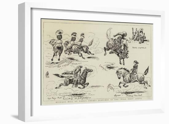 Buffalo Bill at Earl's Court, Sketches in the Wild West Arena-Alfred Chantrey Corbould-Framed Giclee Print