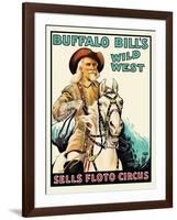 Buffalo Bill at the Sells Floto Circus Wild West Show-null-Framed Art Print