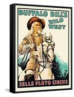 Buffalo Bill at the Sells Floto Circus Wild West Show-null-Framed Stretched Canvas