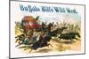 Buffalo Bill: Attack on Stagecoach-null-Mounted Art Print
