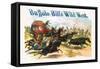 Buffalo Bill: Attack on Stagecoach-null-Framed Stretched Canvas