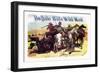 Buffalo Bill: Besieged Cowboys-null-Framed Premium Giclee Print