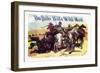 Buffalo Bill: Besieged Cowboys-null-Framed Art Print