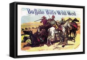 Buffalo Bill: Besieged Cowboys-null-Framed Stretched Canvas