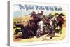 Buffalo Bill: Besieged Cowboys-null-Stretched Canvas