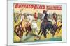 Buffalo Bill: Cowboy Fun, The Bronco Busters Busy Day-null-Mounted Art Print