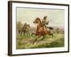 Buffalo Bill Fighting the Indians (Oil on Canvas)-Louis Maurer-Framed Giclee Print