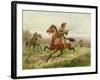 Buffalo Bill Fighting the Indians (Oil on Canvas)-Louis Maurer-Framed Giclee Print