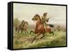 Buffalo Bill Fighting the Indians (Oil on Canvas)-Louis Maurer-Framed Stretched Canvas