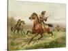 Buffalo Bill Fighting the Indians (Oil on Canvas)-Louis Maurer-Stretched Canvas