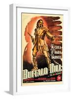 Buffalo Bill, Joel Mccrea on Italian Poster Art, 1944-null-Framed Art Print