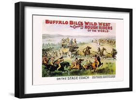 Buffalo Bill: On the Stagecoach-null-Framed Art Print