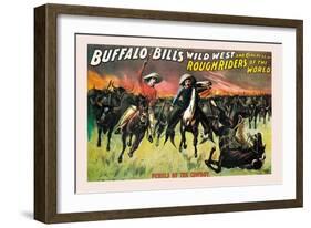 Buffalo Bill: Perils of the Cowboy-null-Framed Art Print