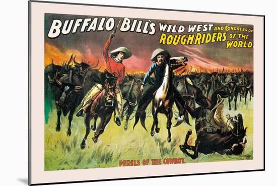 Buffalo Bill: Perils of the Cowboy-null-Mounted Art Print