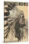 Buffalo Bill's West, Chief "Walks" under the Ground "-null-Stretched Canvas