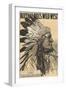 Buffalo Bill's West, Chief "Walks" under the Ground "-null-Framed Giclee Print