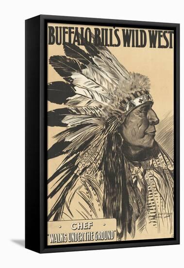 Buffalo Bill's West, Chief "Walks" under the Ground "-null-Framed Stretched Canvas