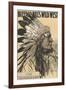 Buffalo Bill's West, Chief "Walks" under the Ground "-null-Framed Giclee Print