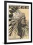 Buffalo Bill's West, Chief "Walks" under the Ground "-null-Framed Giclee Print