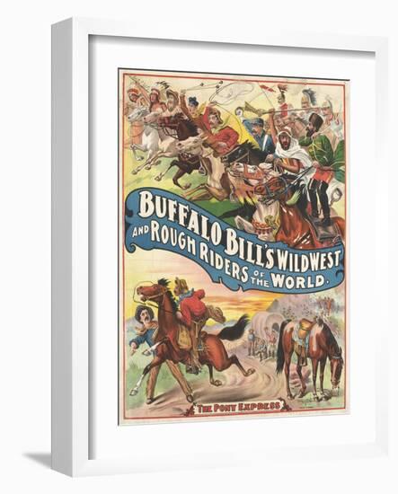 Buffalo Bill's wild west and rough riders-null-Framed Giclee Print