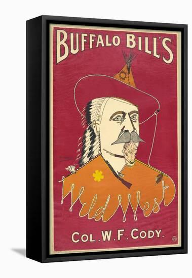 Buffalo Bill's Wild West, Col. W.F. Cody, Published 1890 (Colour Ithograph)-Alick P.f. Ritchie-Framed Stretched Canvas