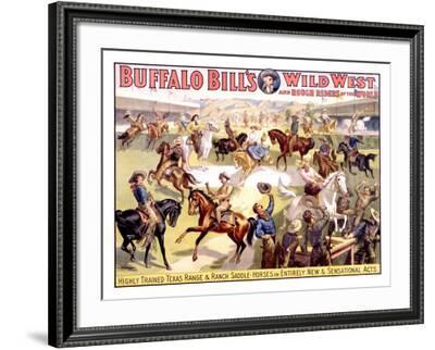 Wild West Buffalo Bill's Western Rough Riders Horses Wall Art Framed Picture