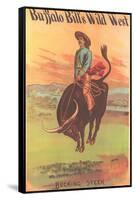 Buffalo Bill's Wild West Show Poster, Bucking Steer-null-Framed Stretched Canvas