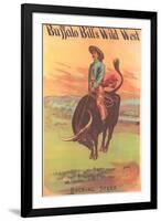 Buffalo Bill's Wild West Show Poster, Bucking Steer-null-Framed Art Print