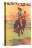 Buffalo Bill's Wild West Show Poster, Bucking Steer-null-Stretched Canvas