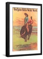 Buffalo Bill's Wild West Show Poster, Bucking Steer-null-Framed Art Print