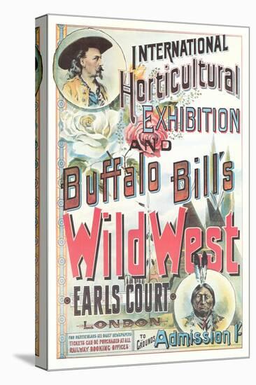 Buffalo Bill's Wild West Show Poster, England-null-Stretched Canvas