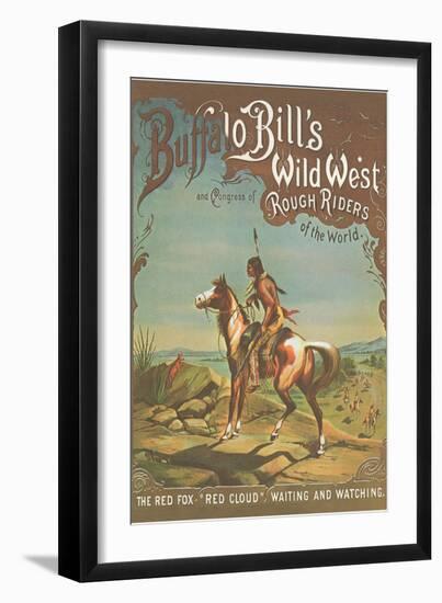 Buffalo Bill's Wild West Show Poster, Indian Brave-null-Framed Art Print