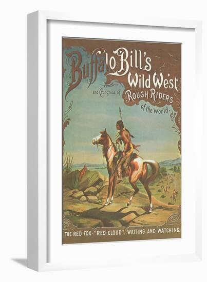 Buffalo Bill's Wild West Show Poster, Indian Brave-null-Framed Art Print