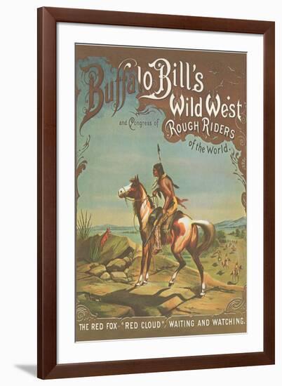 Buffalo Bill's Wild West Show Poster, Indian Brave-null-Framed Art Print