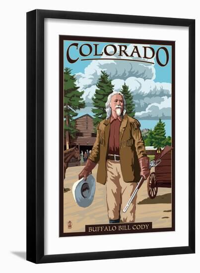 Buffalo Bill Scene - Colorado-Lantern Press-Framed Art Print