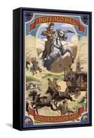 Buffalo Bill Scene - Golden, Colorado-Lantern Press-Framed Stretched Canvas