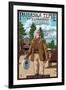 Buffalo Bill Scene - Pahaska Tepee - Cody, Wyoming-Lantern Press-Framed Art Print