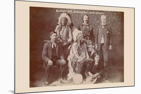 Buffalo Bill, Sitting Bull, and Others-null-Mounted Art Print