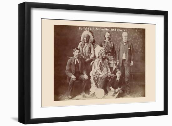 Buffalo Bill, Sitting Bull, and Others-null-Framed Art Print