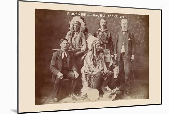 Buffalo Bill, Sitting Bull, and Others-null-Mounted Art Print