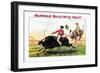 Buffalo Bill: Steer Riding-null-Framed Art Print