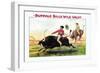 Buffalo Bill: Steer Riding-null-Framed Art Print