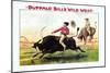 Buffalo Bill: Steer Riding-null-Mounted Art Print