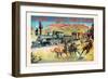 Buffalo Bill: The Great Train Hold Up-null-Framed Art Print