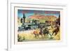 Buffalo Bill: The Great Train Hold Up-null-Framed Premium Giclee Print
