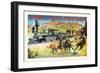 Buffalo Bill: The Great Train Hold Up-null-Framed Premium Giclee Print