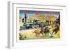 Buffalo Bill: The Great Train Hold Up-null-Framed Premium Giclee Print