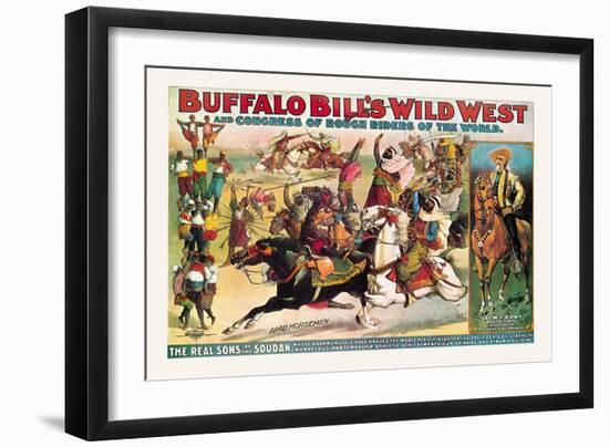 Buffalo Bill: The Real Sons of the Soudan-null-Framed Art Print