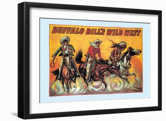 Buffalo Bill: Three Riders-null-Framed Art Print